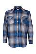 Blue Slate Plaid Wool Western Shirt by Pendleton Woolen Mill
