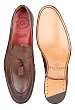 Brown Leather Tassel Clifford Loafers by Grenson