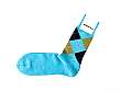 Burlington - Argyle Original Cotton Sock Turqouise