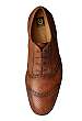 Burnt Brown Perforated Brogued Shoes by Belstaff