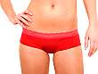 Calvin Klein - Lace & Sheen Hipster Fire Red