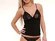 Calvin Klein - Rosette Lace Cami/Thong Gift Set Black