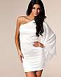 Chiffon Arm Satin Dress