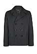 Darkest Navy Fine Hopsack Cotton Peacoat by APC
