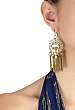 Disc Chandelier Earrings With Tassels by Anton Heunis