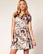 Firetrap Printed Puff Sleeve Dress