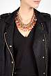 Flesh Acrylic Crystal & Skull Necklace by Mawi