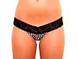 Flirty Undies - Low Thong Leo Black