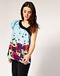 French Connection Floral One Sleeve Top