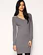 Full Circle Long Sleeved Power Shoulder Wool Mix Dress