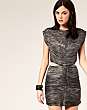 Gestuz Textured Leather Cut Out Dress