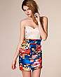 Graphic Print Tube Dress