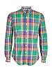 Green Purple Large Plaid Slim Fit Shirt by Polo Ralph Lauren