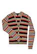 Kahki Stripe Contrast Sleeve Cardigan by Marc by Marc Jacobs