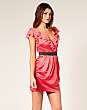 Lipsy Dress With Faux Wrap Over Frill Front