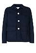 Navy Hopsack Reversed Back Work Jacket by Natural Selection