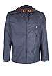 Navy Leather Detail Lightweight Hooded Parka by Penfield