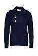 Navy Ribbed Cotton Toggle Knit Hoody by YMC
