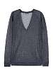 Navy V Neck Lurex Sweater by Joseph