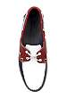 Navy White and Red Leather Boat Shoes by Sebago