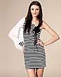 OneShoulder Striped Dress