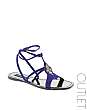 Patrick Cox Leather Embellished Tie Sandals