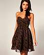 Rare Ditsy Floral Chiffon Bandeau Babydoll Dress