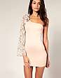 Rare Floral Fluted Sleeve Rosette Trim Dress