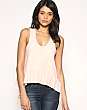 Rare Lace Ruffle Hem Drape Side Top