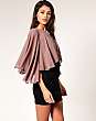 Rare Tie Front Chiffon Capelet