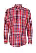 Red Navy Check Cotton Shirt by Polo Ralph Lauren