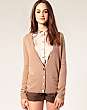 River Island Wool Mix Cardigan With Sheer Back