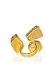 Rose Quartz Triple Stone Signature Ring by Aamaya by Priyank