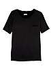 Shine Black Silk Slouch Tee by Sykes Silks