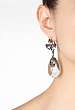 Smoke Acrylic Crystal & Skull Earrings by Mawi