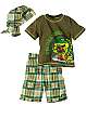 T-shirt + bermudas + bandana, (3-delat)