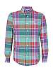 Turquoise Purple Plaid Cotton Shirt by Polo Ralph Lauren