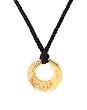 Vintage Christian Dior 1990's Lucite Black Weaved Cord Pendant Necklace