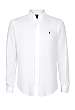 White Custom Fit Linen Shirt by Polo Ralph Lauren